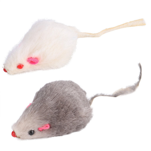 12 st små plyschmusleksaker för husdjur, katter, miniroliga katt leksaker, falska möss för kattungar 0.1