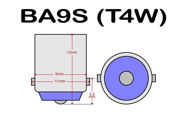 BA9S 10-pack röd LED med 5 st SMD5050-chip T4W styling Silvergrå Silvergrå silver