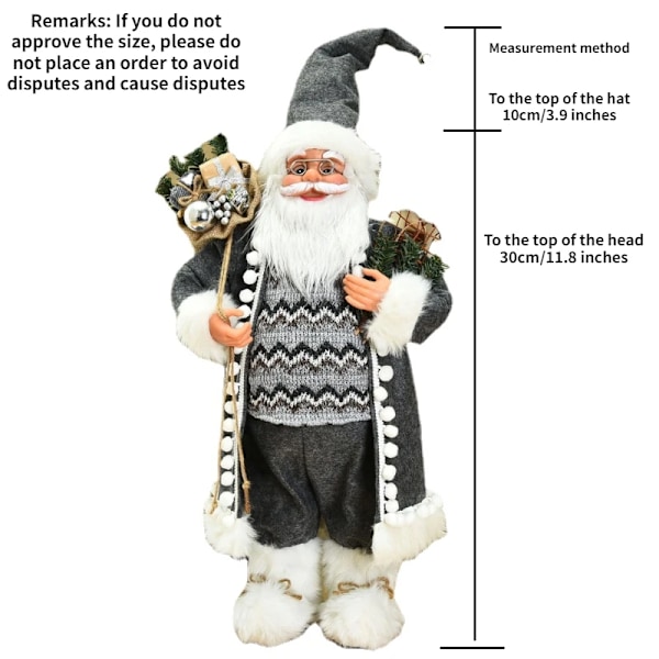 Jul Stor Jultomte Dockor Ornament Stående Tomten Figurin Hem Bröllop Fest