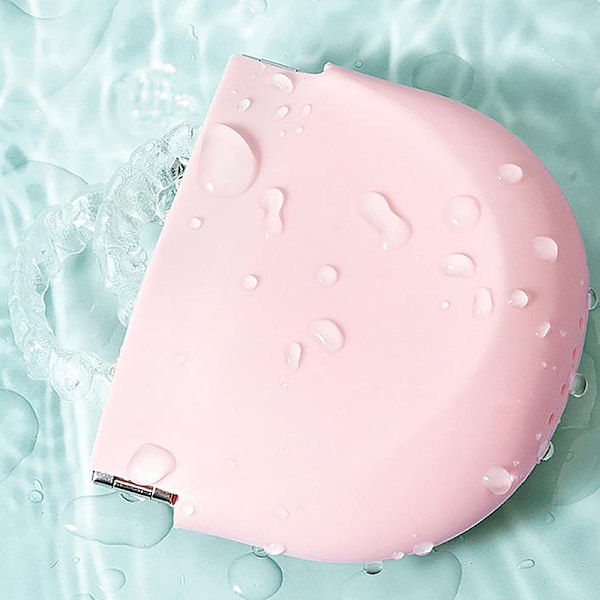 Silikonhållare Fodral Osynliga Tandställningsbox Pink