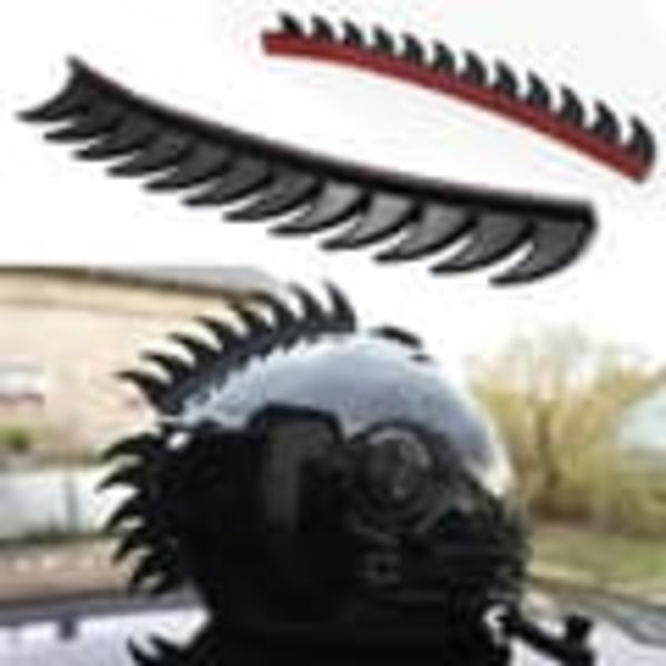 Gummi Mohawk - Hjelmdekoration - Sort