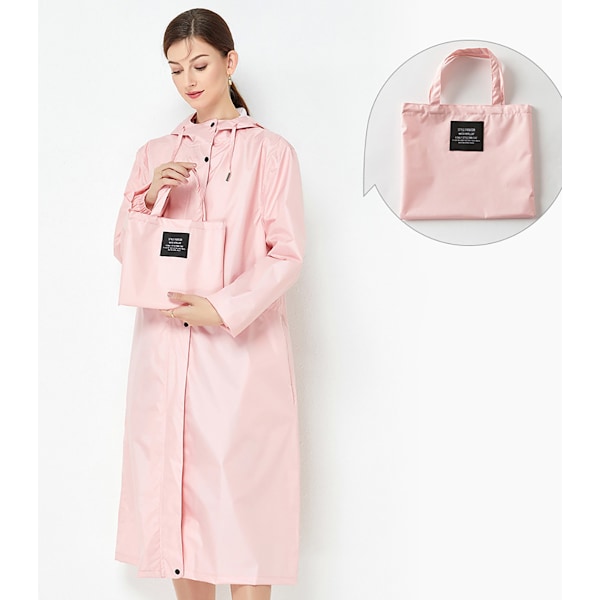 Trendy vindjakke regnjakke, let og åndbar, ensfarvet pink pink L