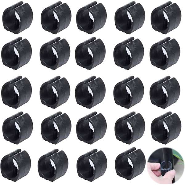 Plaststolrörsklämma, U-formad stolsbensskydd, stolsbensskydd, runt rörskydd 24 st (25 mm)
