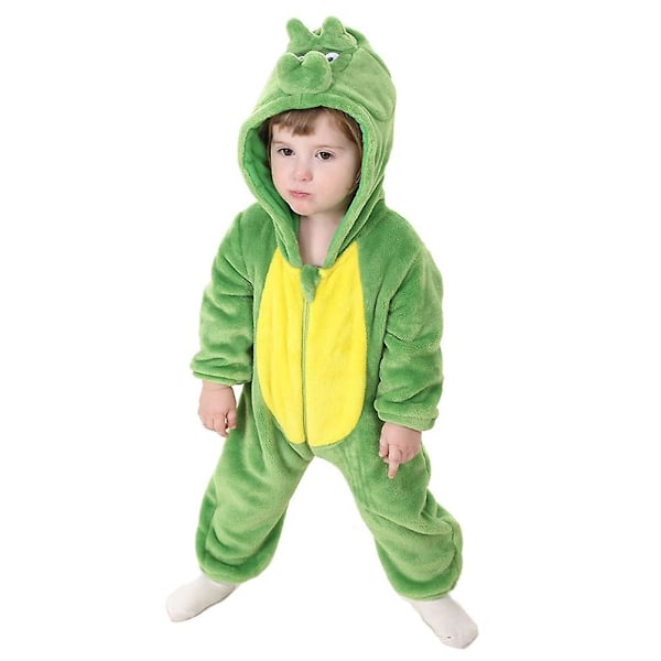 Reedca Toddler Dinosaur Kostym för Barn, Söt Huvtröja Kostym för Halloween Dinosaurie Dinosaur 24-30 Months