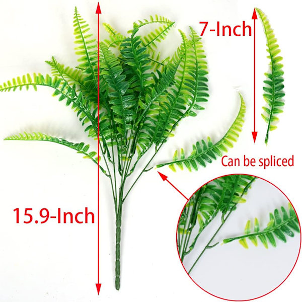 st konstgjorda Boston Fern plastväxter buskar artific