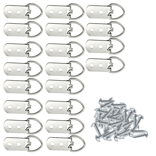 20-pack D-ring staffli med 40 skruvar, kraftig dubbelhålsram