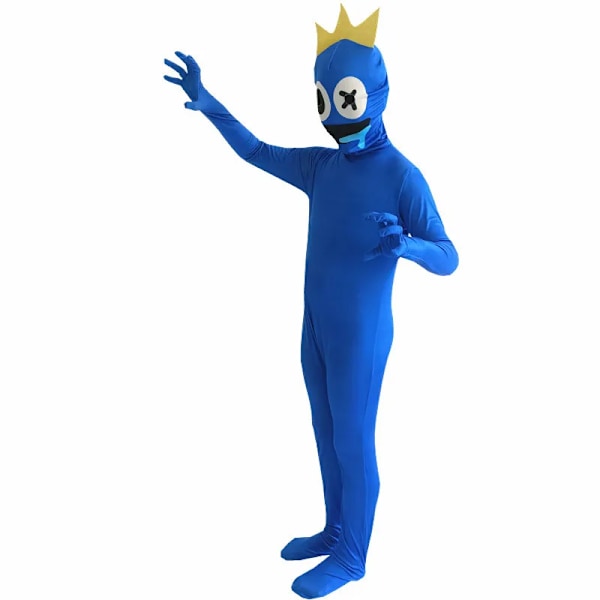 Rainbow Friends Barn Cosplay Kostymer för Barn Blå Monster zy 130cm 160 cm