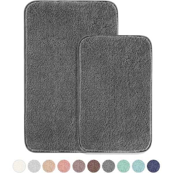 Hurtigtørkende baderomsmatte, original 2-lags sklisikker badematte, polyester mikrofiber, myk absorberende for bad, dusj, kjøkken og badekar