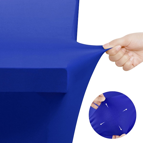 Köksstretchduk 10-pack [180 cm, Blå] 190GSM Stretch Bordduk Passande Överdrag Rektangulär Blue