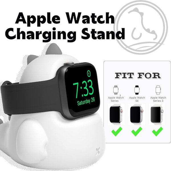Laddningsdocka kompatibel med Apple Watch Series Ultra White