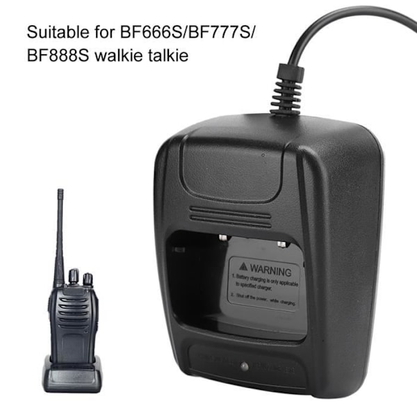 HURRISE USB-batterilader for BF666S/BF777S/BF888S Walkie Talkie - Praktisk ladestasjon - 2-pakning