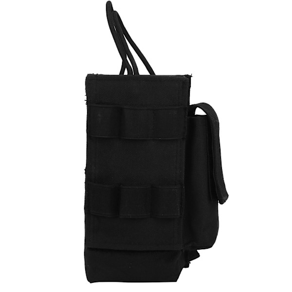 Molle Radio Pocket Mini Radio Holder Bag Vanntett Walkie Talkie Holster med Sidelommer Svart.