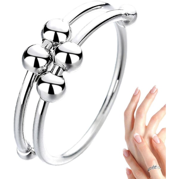 Justerbar Fidget Ring | Söt Justerbar Snurrande Ring | Fingertillbehör för Flickvänner Pojkvänner Makar Hustrur Partners Följeslagare