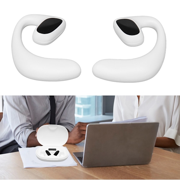 Bluetooth Översättningshörlurar 144 Språk Stereo Översättningshörlurar med Laddningsfodral för Android för IOS Vit