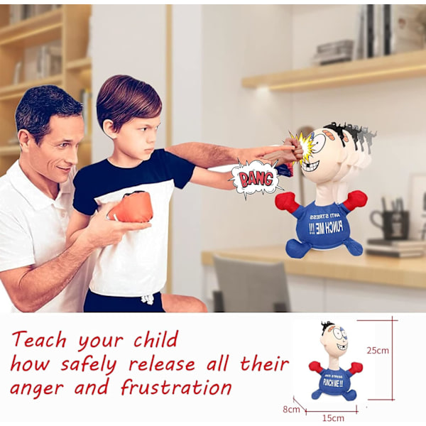 Stressavlastande Boxningsleksaker för Skrivbord, Desktop Punching Bag Arg Hanteringsdocka