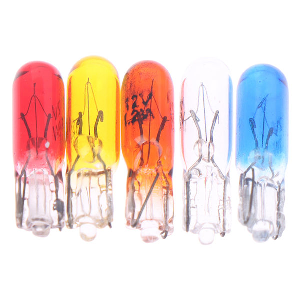 10 st T5 12v 1.2w bil halogen instrumentljus Instrumentpanel glödlampa Orange