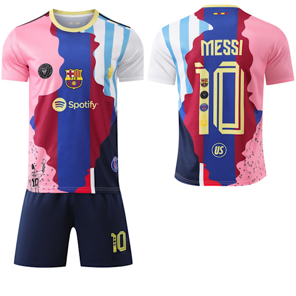 2025-2026 Barcelona Uusi Juhlavuoden Jalkapallopaita Lapset Aikuiset Nro. 10 Messi XL Size XL
