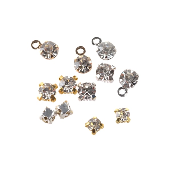 50 stk Super Mini Rhinestone Buckle DIY Dukke Kjole Klær Håndlagde Dukke Vesker Sko Halskjede Knapper Dukke Symaskiner Tilbehør