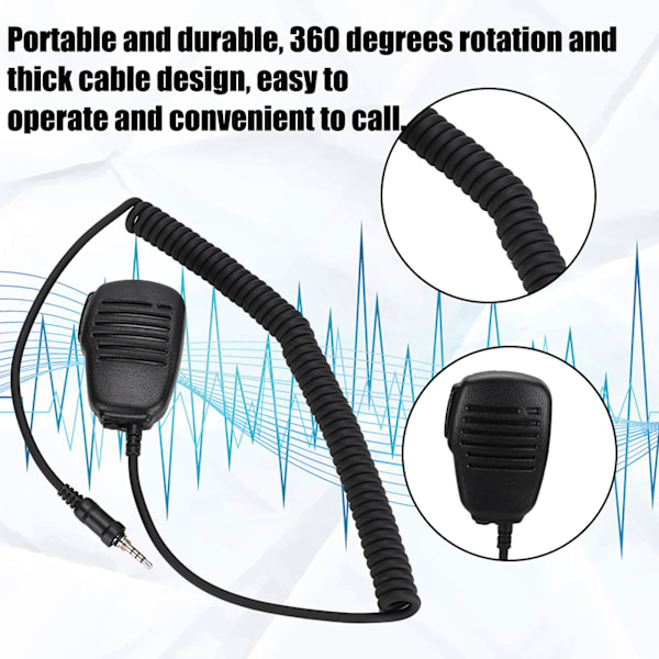 Vandtæt PTT håndholdt mikrofonhøjttalermikrofon passer til Yaesu Vertex VX‑6R VX‑7R