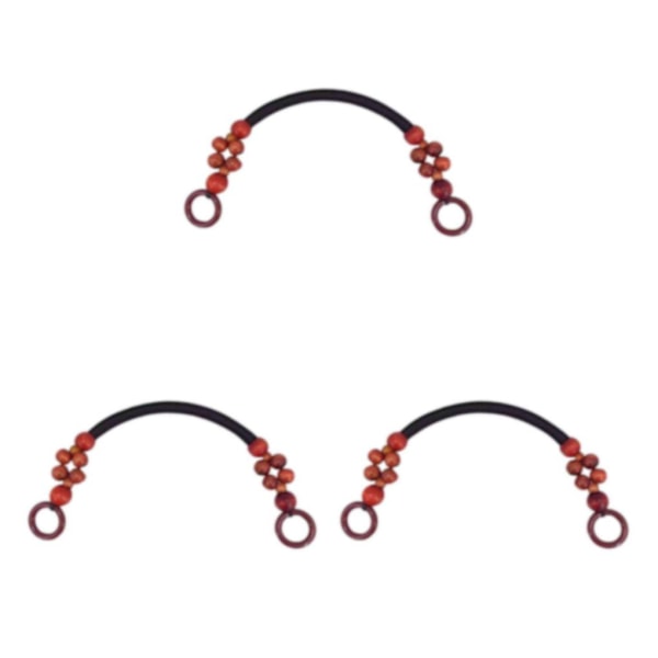 1/2/3 Træperle Taske Hank Taske Rem Håndtaske Hank Sort 48cm[GKS] Black 48cm 1Set