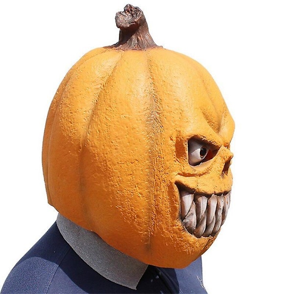 Halloween Party Horror Mask Cosplay Pumpahuvud Rolig Festbil orange