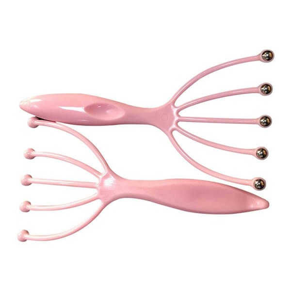 Kestävä käsikäyttöinen pään hierontatyökalu Pink