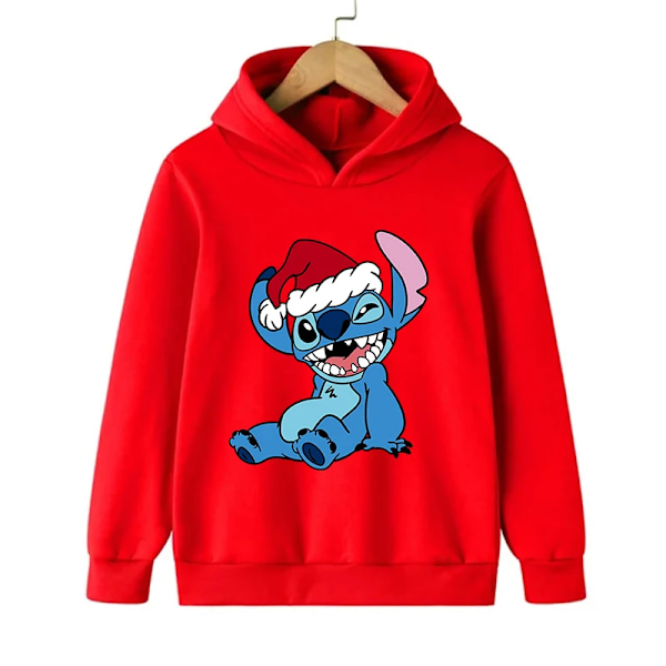 Rolig 90'er julestitch luvtröja Børn Tegnede Tøj Børn Pige Dreng Lilo and Stitch Sweatshirt Hoodie Baby Casual Top 59017 59017 150CM