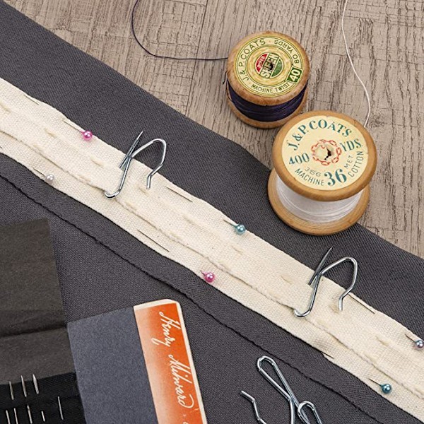 /#/Nålhakar för Draperier (50 st i förpackningen) - 2,5 cm Ultratålig Zink - för Tunga och Veckade Gardiner/#/