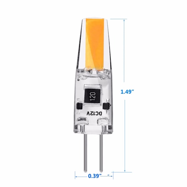 10ST Dimbar Mini G4 LED COB-lampe 6W Glødelampe AC DC 12V 220V Varmt Hvit Erstatning for 30W 40W Halogen for Lysekrone Spotlight DC12V DC12V Cold White