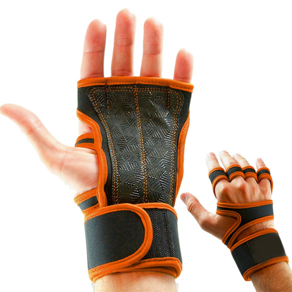 1/2/3/5 2 par Läder Lätta och andningsbara gymhandskar för Orange S Orange S 1Set
