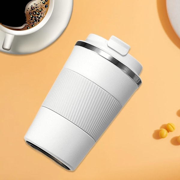Rejsekrus | Termokrus i rustfrit stål | Vakuumflaske | Lækagesikker Tumbler | Kaffe to Go Krus med BPA-frit, let rengørligt låg