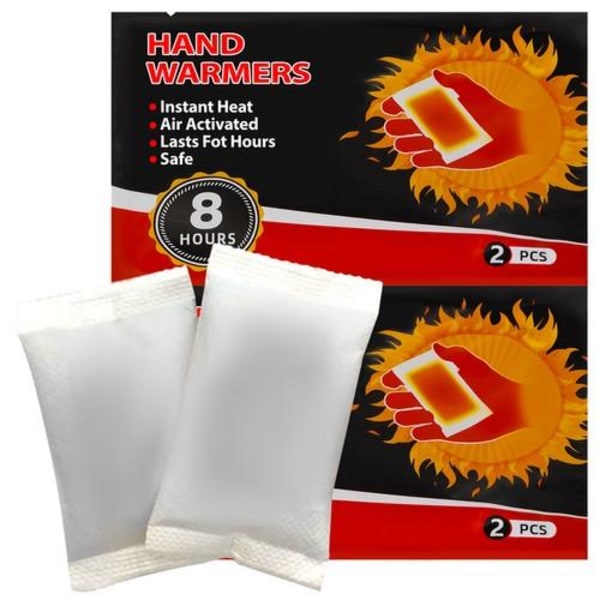 Käsienlämmittimet, 2 kpl - 8 tuntia lämpöä White White