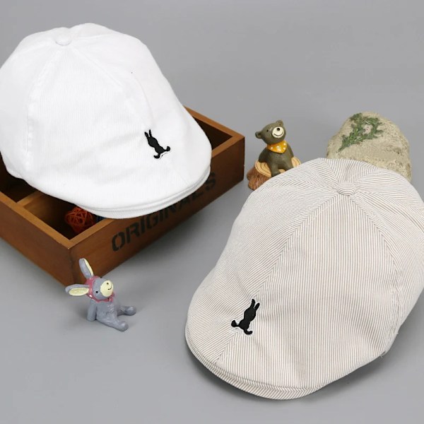 Sød Stribet Baby Basker Hat Bomuld Baby Dreng Pige Hatte Toddler Baby Cap Børn Sommer Sol Baseball Hatte Cap black