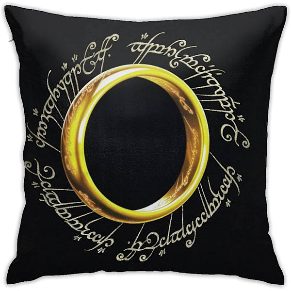 Sängkläder med motiv från Sagan om ringen, personligt örngott, bröllopspresent, födelsedagspresent 18\"x18\"
