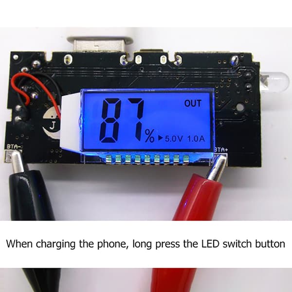 18650 Batteriladermodul Power Bank PCB Modulkort Dobbel USB 5V 1A/2.1A Batteriladermodul