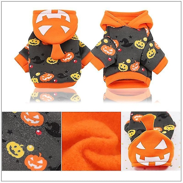 Halloween Kæledyrsdragter Sjove Kattedragter Kattetrøje Hundekostume Halloween Hundeklæder Trøje til S Style6