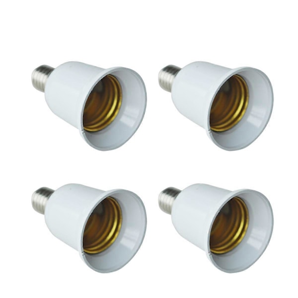 4X E14 til E27 Forlænger Base LED CFL Pære Adapter Konverter Skruefatning