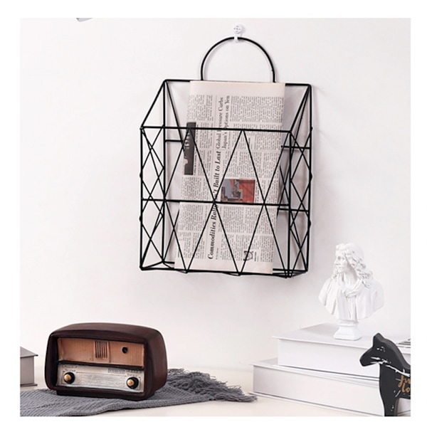 1 stk. Mesh Metal Mode Opbevaringskurv Nordisk Elegant Væghængt Bærbar Opbevaringskurv Skrivebordsmagasin Organizer