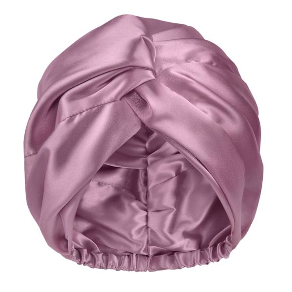 Lila Satin Bonnet Sidenmössa Sovmössa för Kvinnor Hårsparande Justerbar