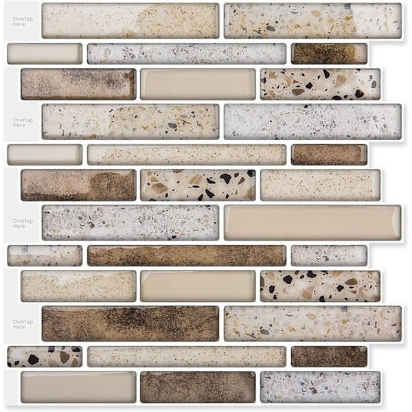 Peel and Stick Brick Kitchen Backsplash Self Adhesive Wall Tile