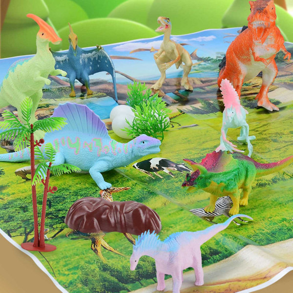 Stor Tyrannosaurus Förvaringslåda Set Draglinje Glidande Dinosaurie För Huvud Simulering Animal World Skogsmatta Barn Animal T