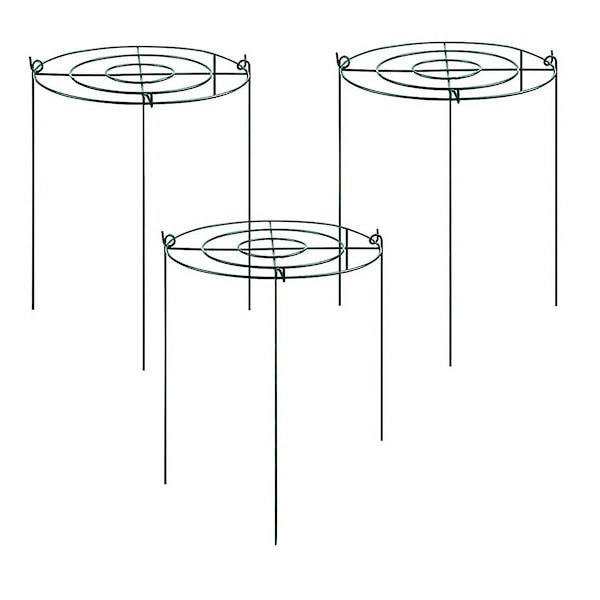 3 set pionstöd, växtstöd med bågar och galler med 4 st ben, växtstöd, blomstöd