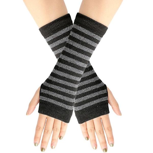 4 Par Vintervarme Handsker Strikkede Flip Fingerløse Eksponerede Fingerløse Handsker Votter Handsker Kvinder