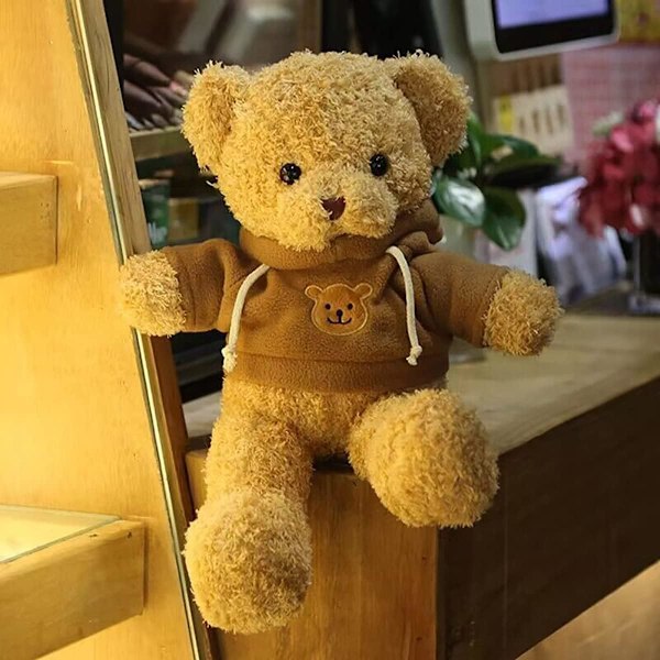 Teddybjørn Kosedyr Teddybjørner Plysjdukke Søt Bjørn Leke 30 cm for Jenter Gutter Jul Valentinsdag (Brun Bjørn)