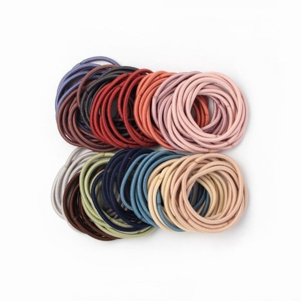 Hårelastikker/kvaster 3mm tykke 100 stk. 【GKS】