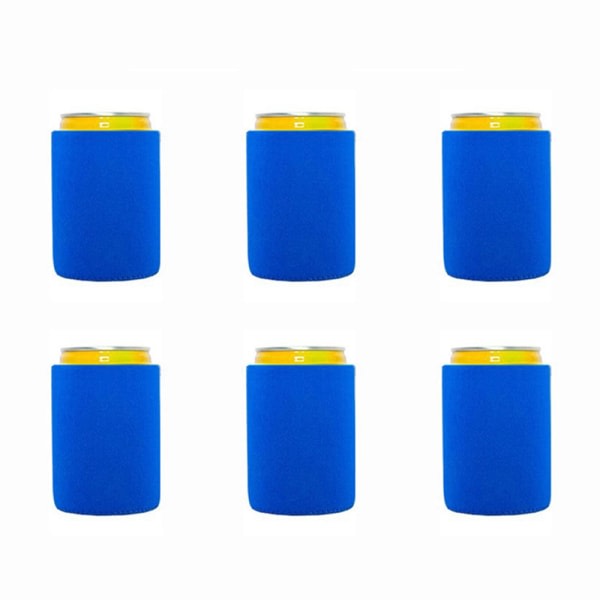 6 st Ölkylare/hylsor Mjukisolerad Återanvändbar hållare Blue