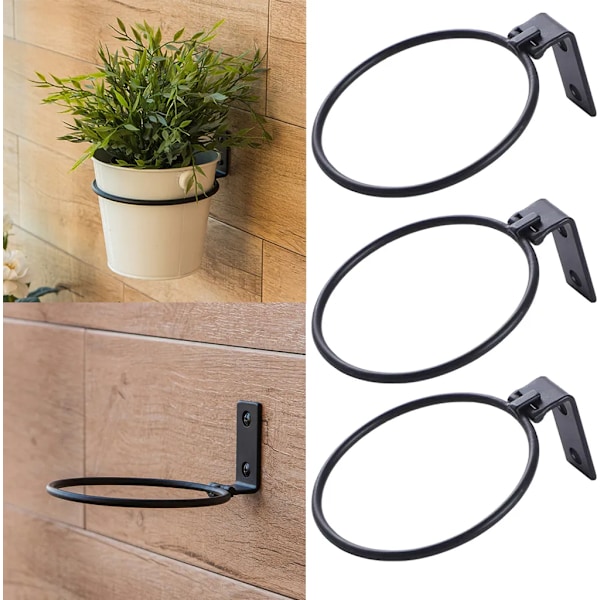 3x kukkaruukun pidike kukkaruukun pidike ruukun pidike seinäteline parvekkeen teline 13,5 x 11 x 6,5 cm