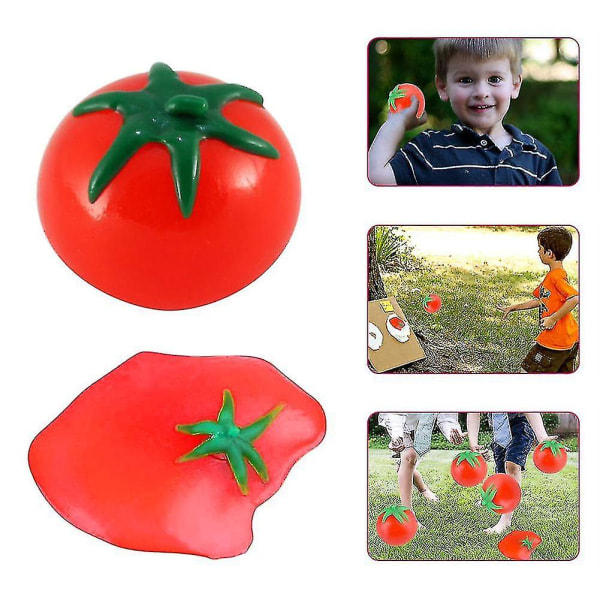 3 st Sticky Tomato Ball Leksaker Present Stress Reliever för barn Vuxen festtillbehör