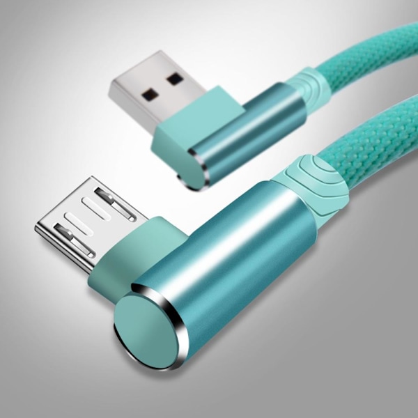 vinklet 90 graders opladerkabel USB a til USB c / iPhone Light (Lightning) lyseblå (Lightning) sky blue 3 meters