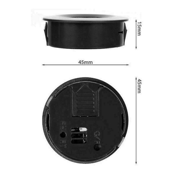 4st Mini Lcd Display Runda Digital Termometer Hygrometer, svart